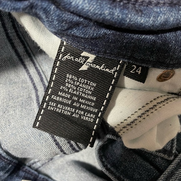 7FAM jeans josefina skinny boyfriend button fly distressed size 24 - Picture 5 of 5